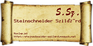 Steinschneider Szilárd névjegykártya